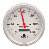 5" SPEEDOMETER, 0-120 MPH, ARCTIC WHITE